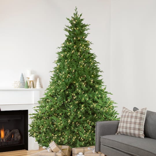 Northlight 9ft. Pre-Lit Real Touch Full Minnesota Balsam Fir Artificial Christmas Tree, Warm White LED Lights